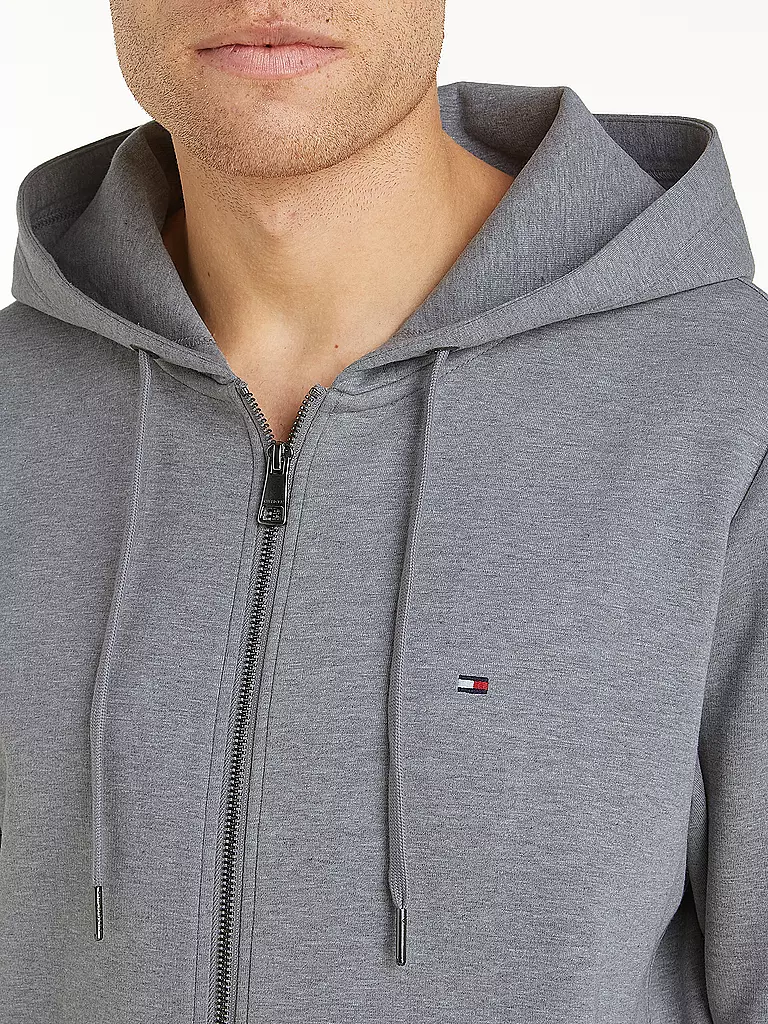 TOMMY HILFIGER Kapuzensweatjacek ESSENTIAL grau