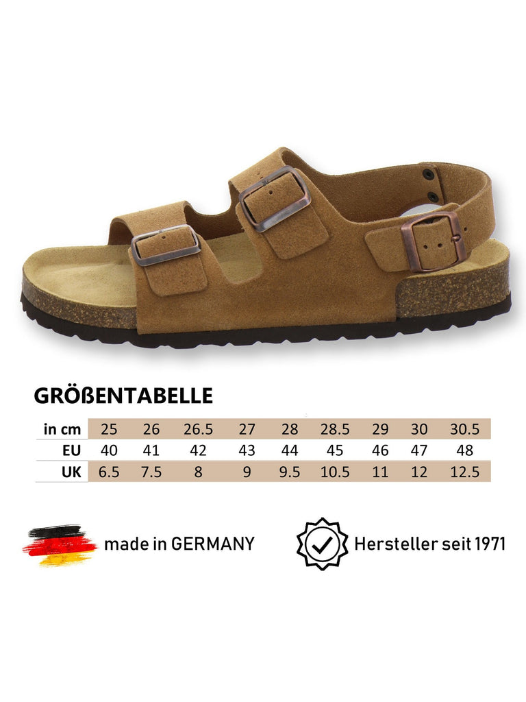 Sandalen Herren Leder cognac