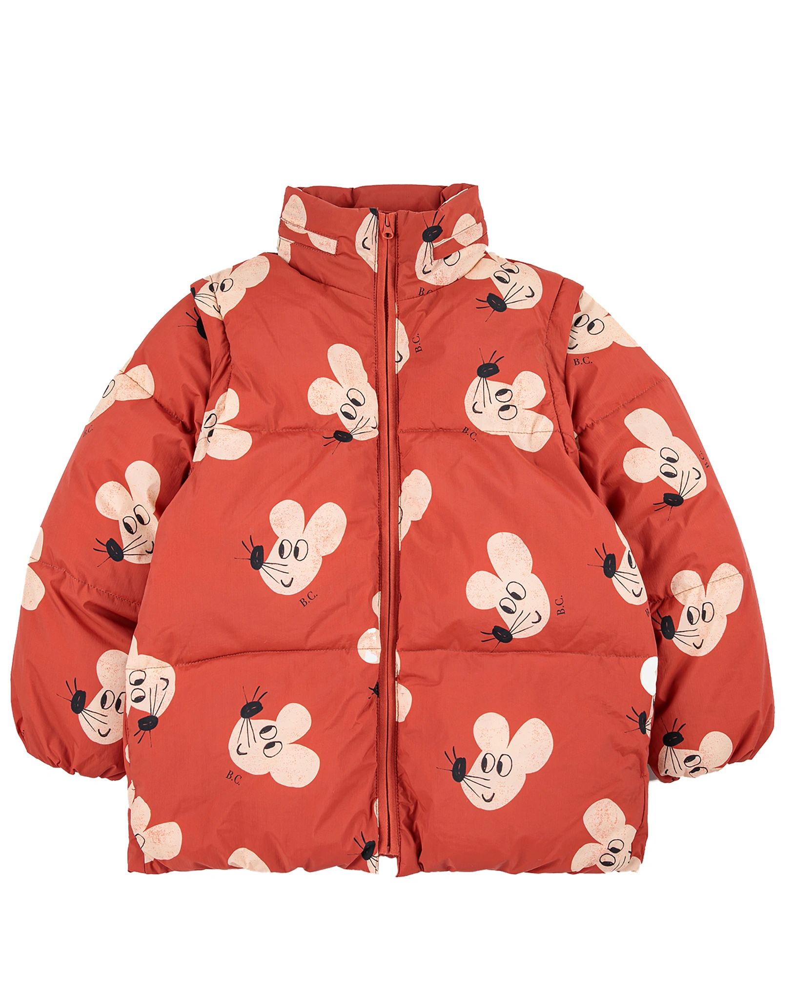 Winterjacke MOUSE ALL OVER in braun