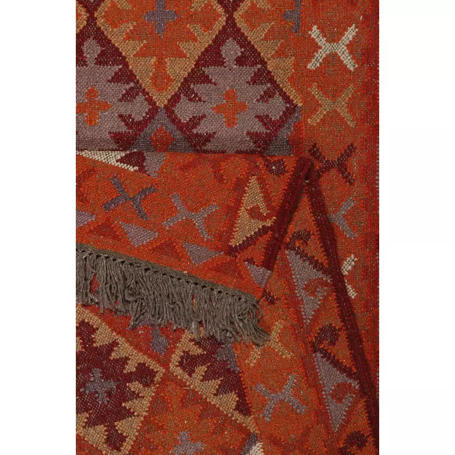 Green Looop Handweb-Teppich Pierre rot