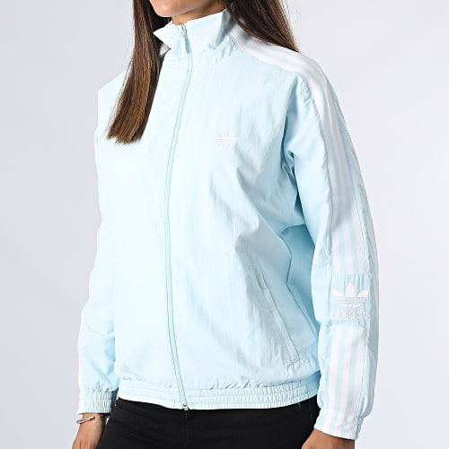 Veste Zippée A Bandes HN5900 Bleu Ciel