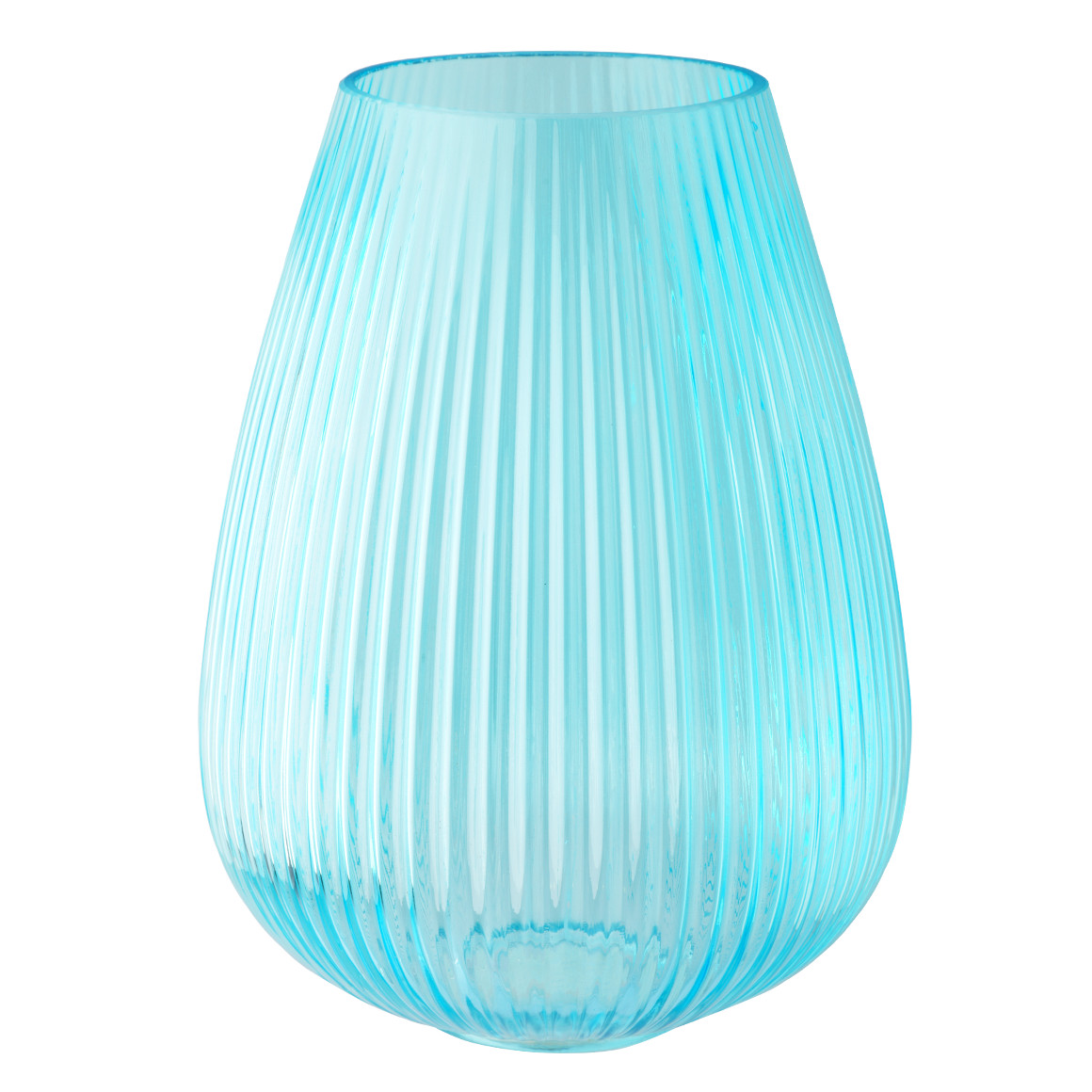 My Home Große Vase in geriffelter Optik türkis