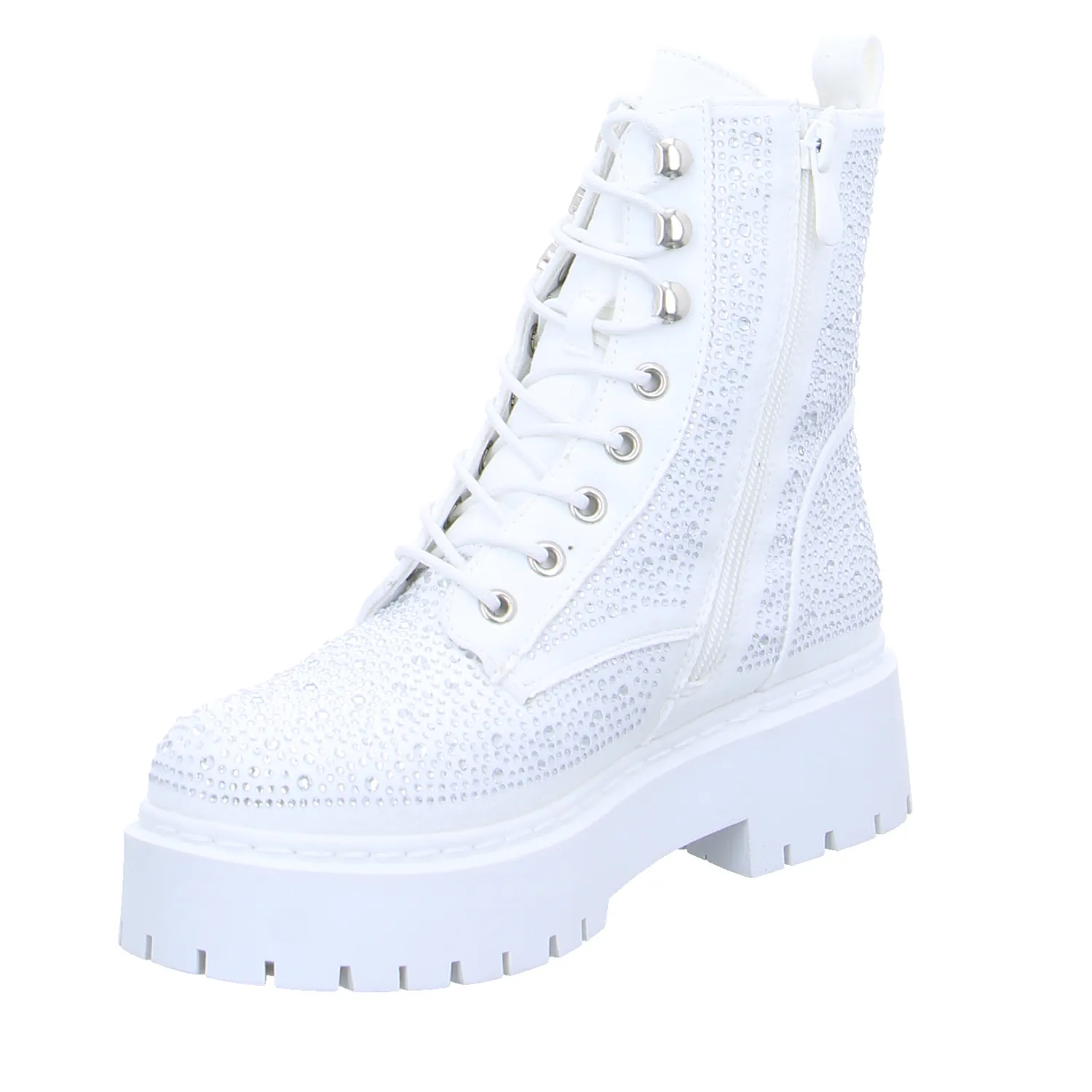 LA STRADA Boot Weiss Lederimitat