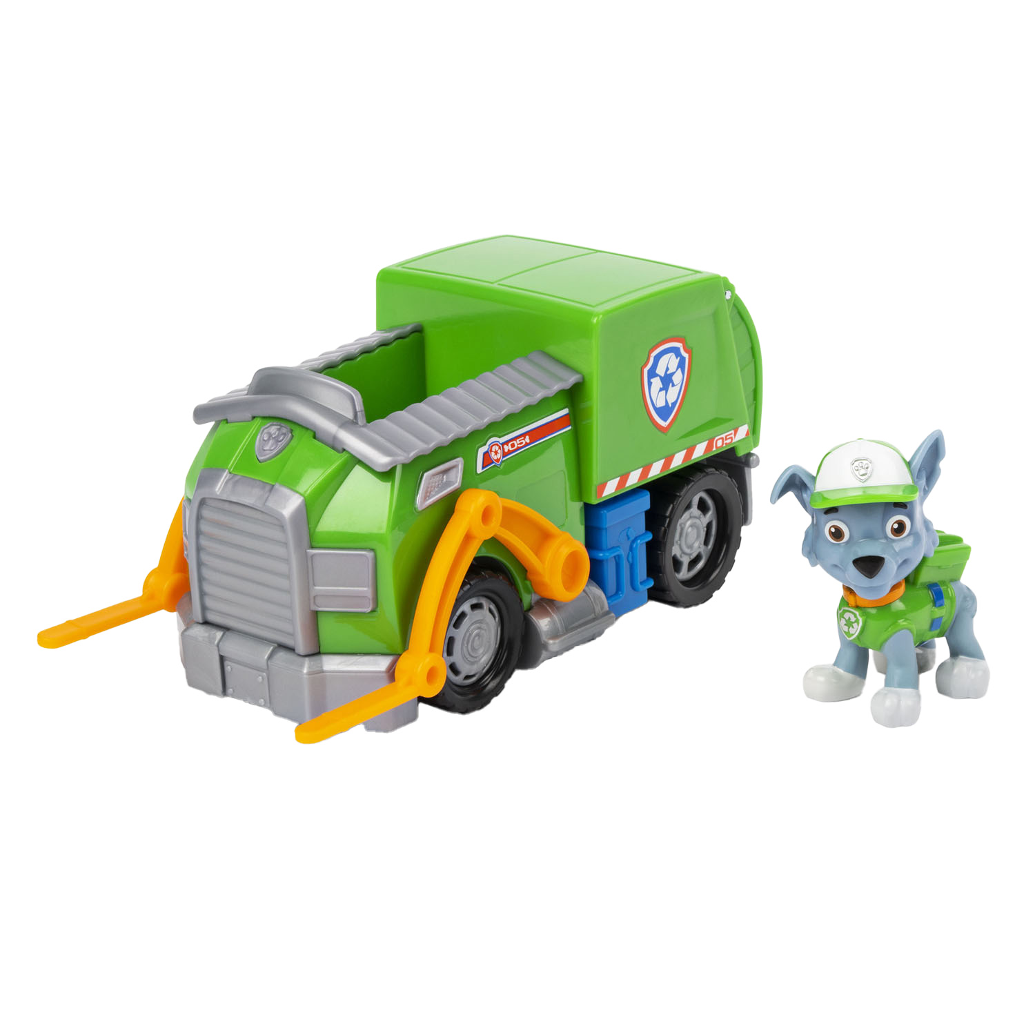 PAW Patrol Voertuig met Speelfiguur - Rockey's Recycle Truck
