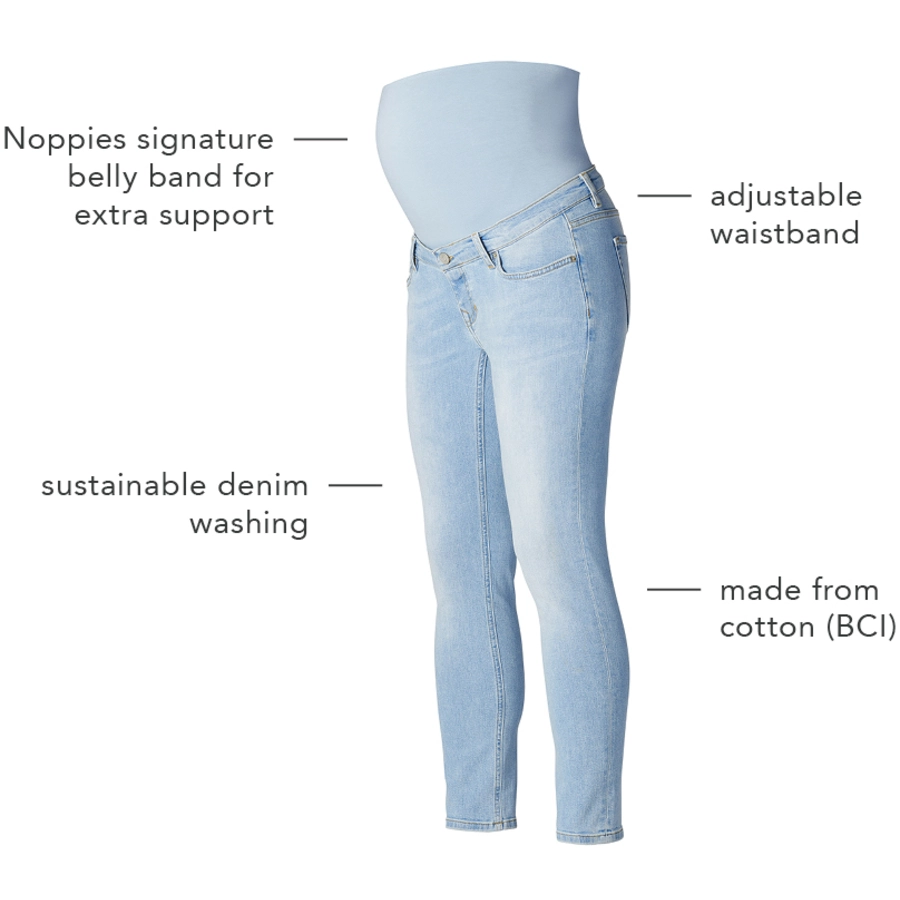 Noppies Slim Umstandsjeans Mila 78 Light Blue Denim