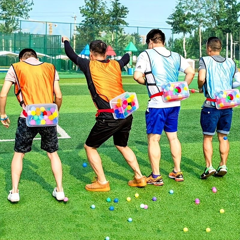 (31-tlg. Set) Schüttel Ball Spiel Party Shaking Game Twerk Pong für Kinder / Erwachsene inkl. Ping Pong Bälle / Box - Bunt