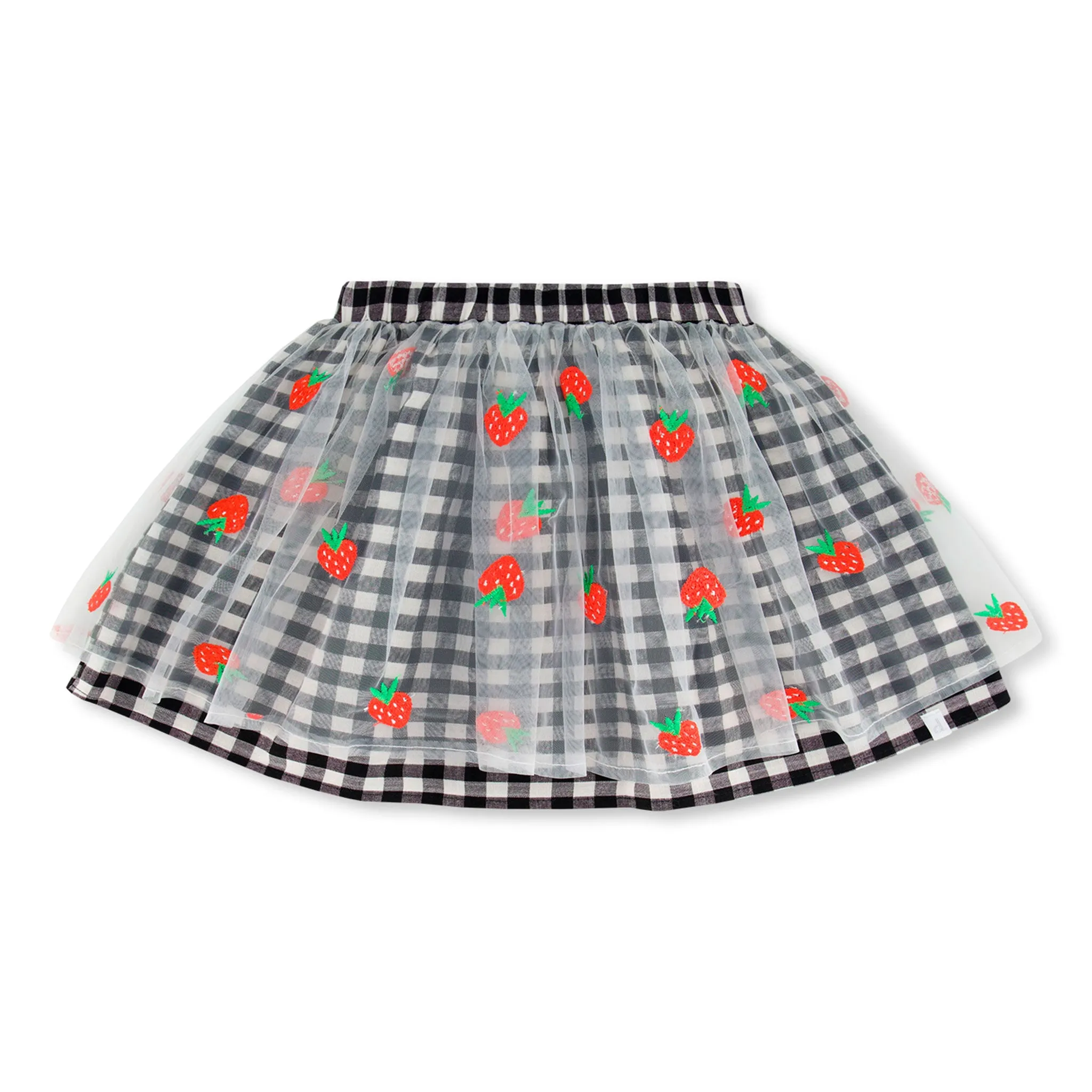 Deux par Deux Jupe Vichy Fraise 3-6ans