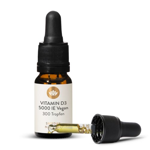 Sunday Natural Products  Vitamin D3 Tropfen 5.000IE HOCHDOSIERT & VEGAN