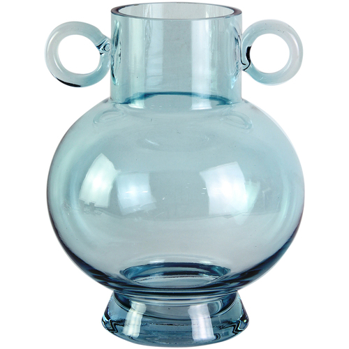 Signes Grimalt - Jarrón cristal con asas Azul