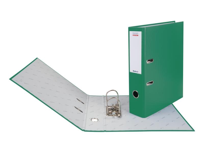Biella Bundesordner A4 7 cm, Grün Mit Hebelmechanik Strong und mit Druck-Niederhalter