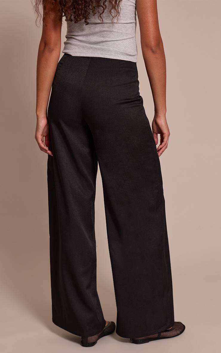 Noir Pantalon Cargo Tall Tissé À Détail Cache-cœur
