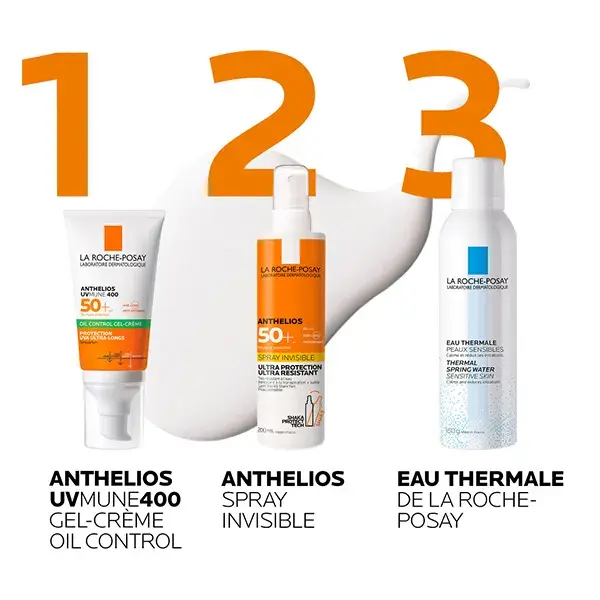 Protetor solar facial em gel-creme antibrilho La Roche-Posay Anthelios FPS 50+ sem perfume 50ml