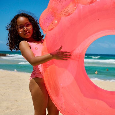 SUNNYLiFE Luxe Badering, Shell Neon Coral