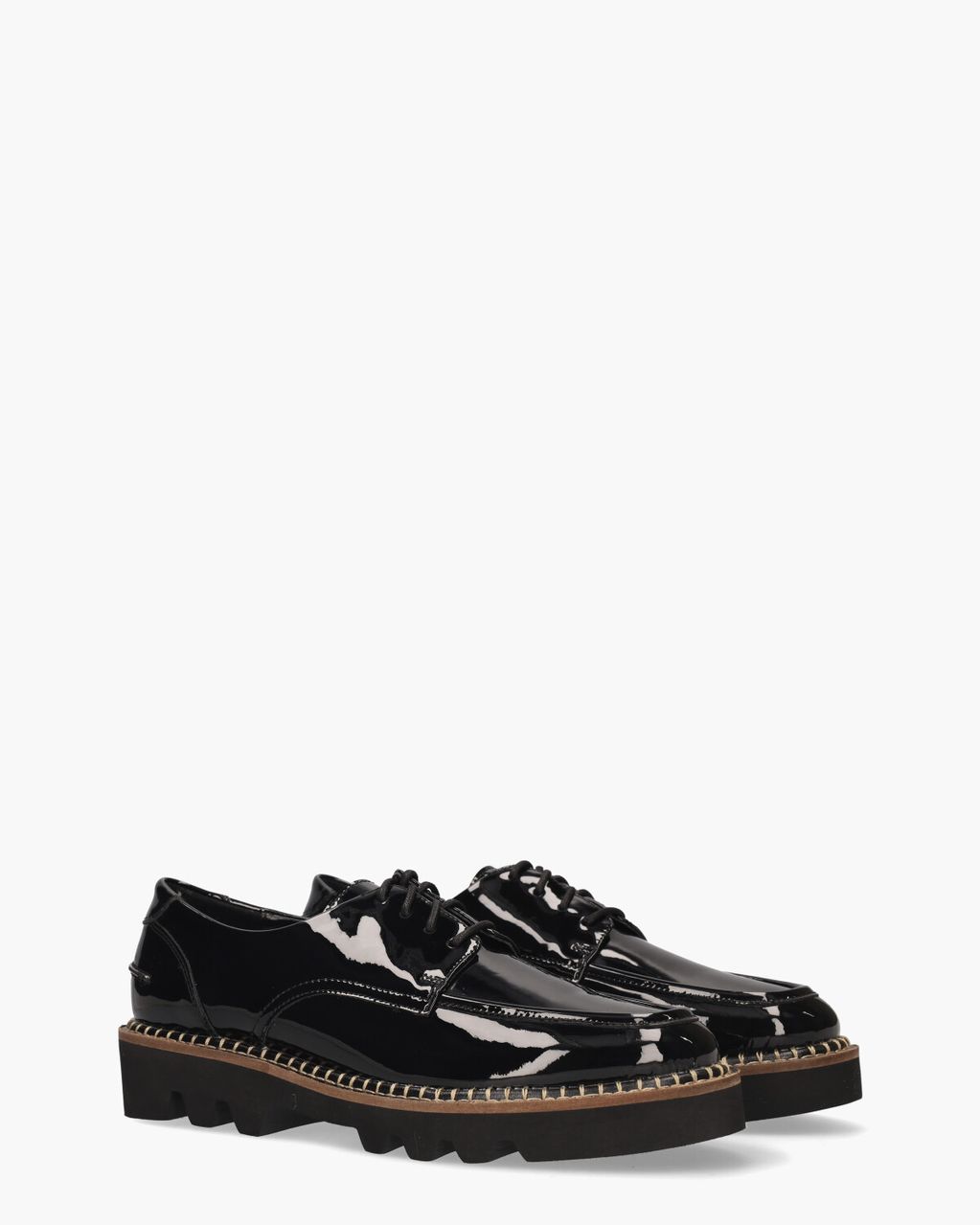 Di Lauro Vilene Zwart Dames Veterschoenen