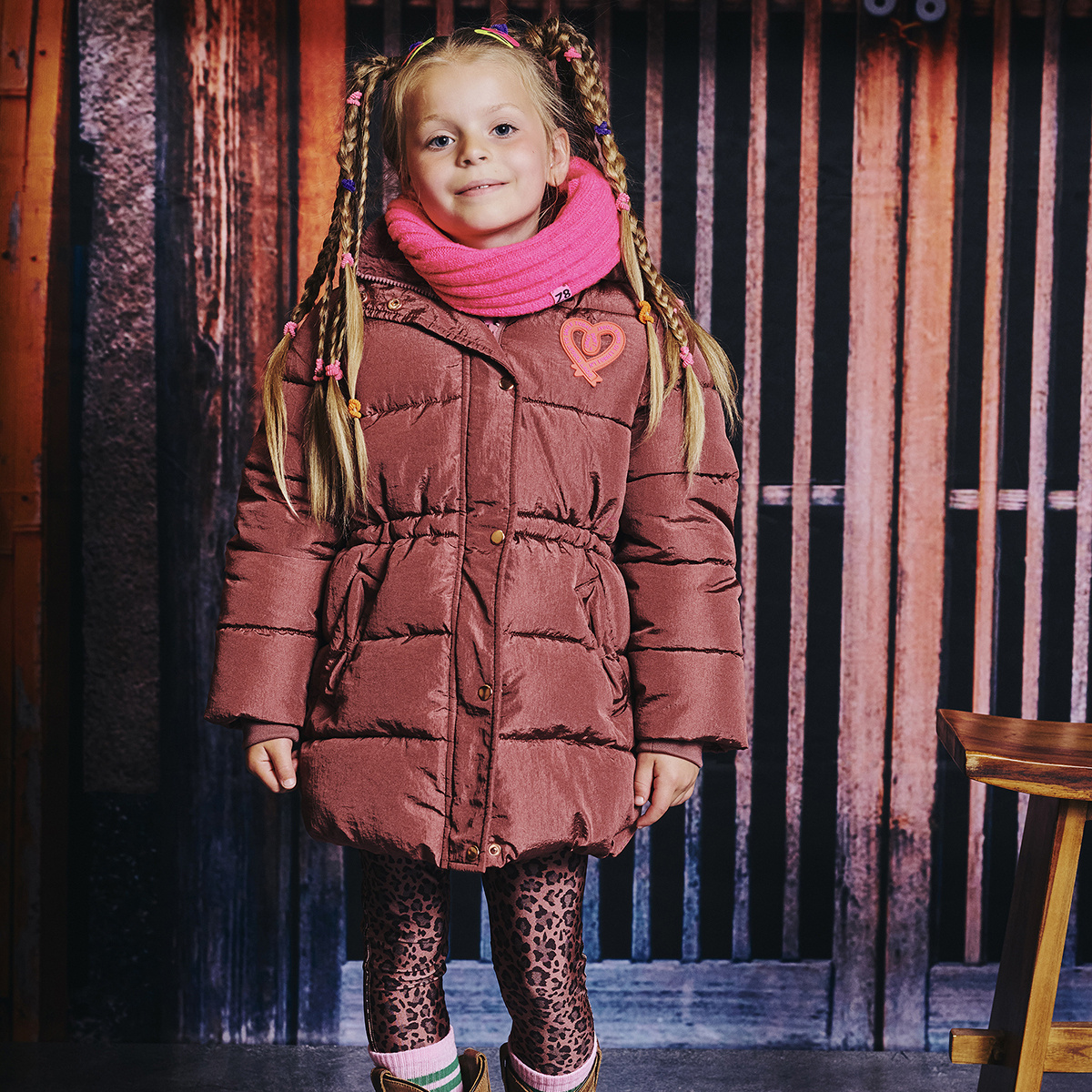 Z8 kids Winterjas Maida spicy mauve