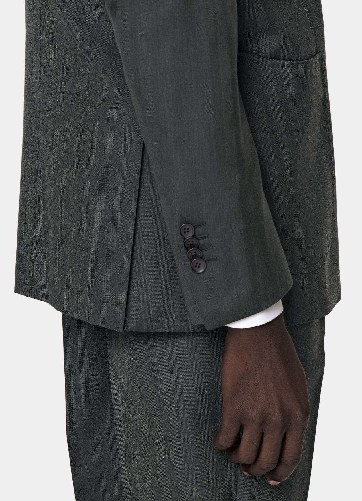 Costume trois pièces Havana coupe Tailored vert foncé