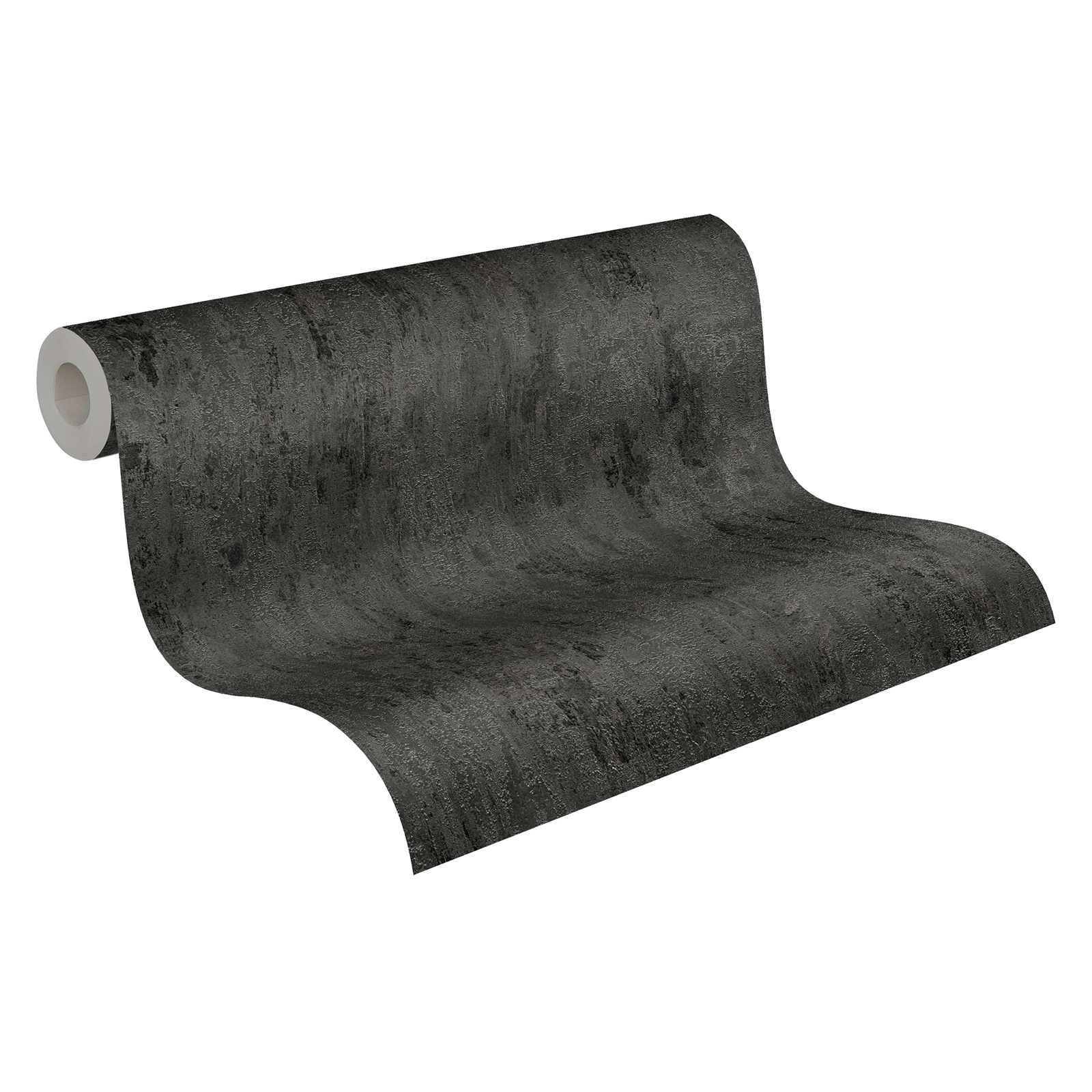 Vliestapete - schwarz-silber - Rost-Optik - 10 Meter