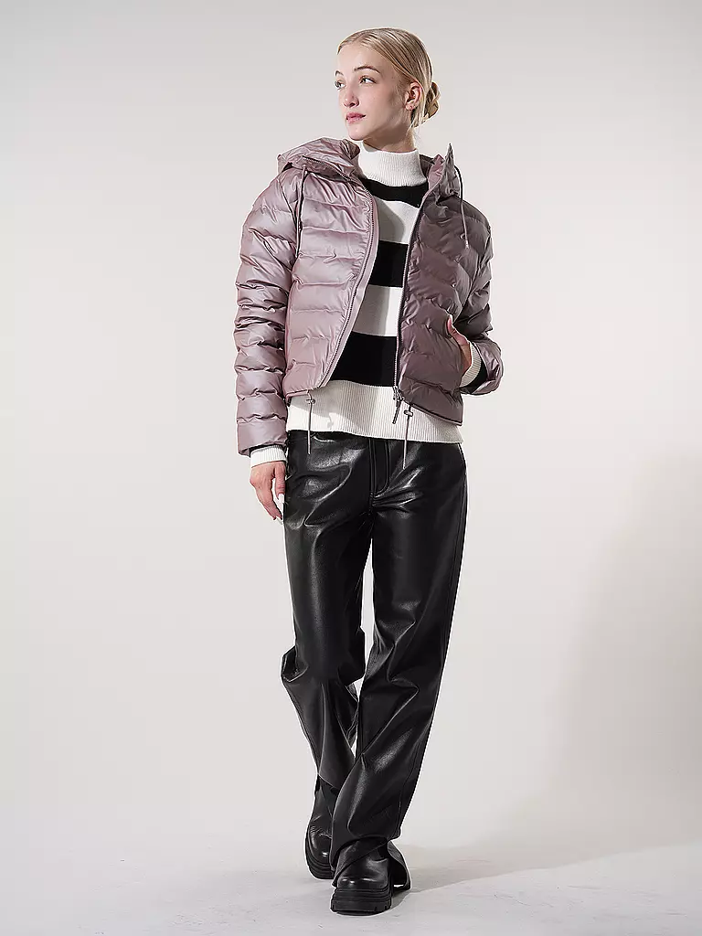 RAINS Steppjacke LOHJA SHORT PUFFER JACKET silber