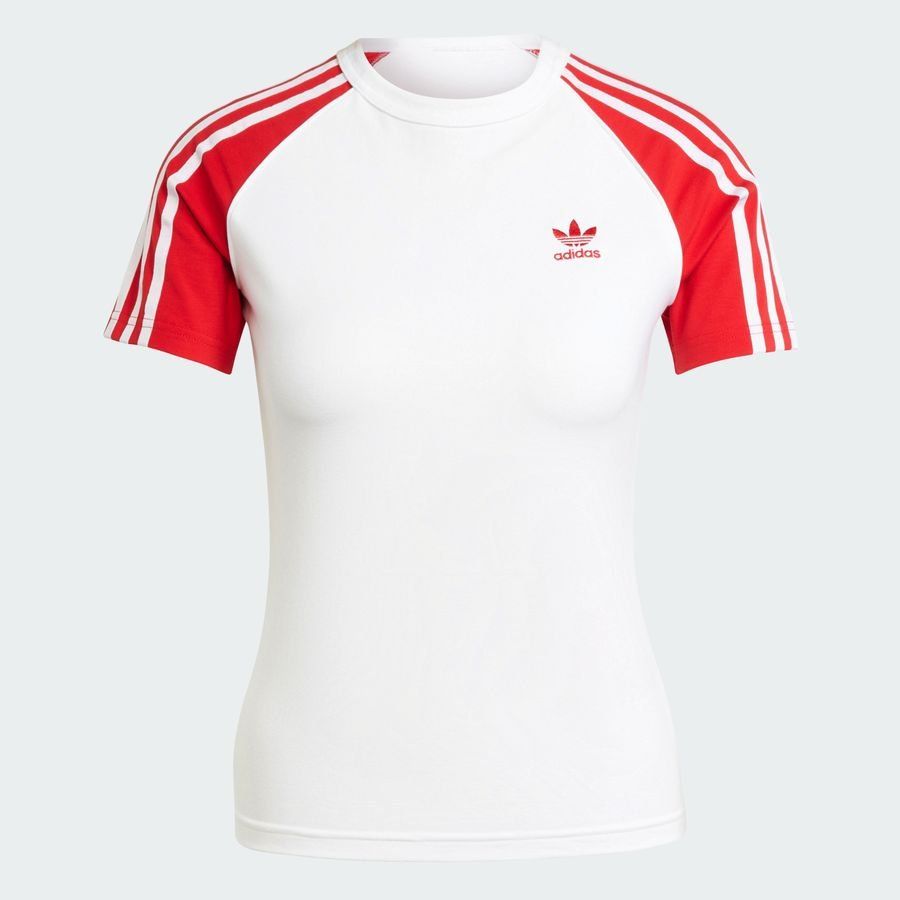 Adidas Original T-shirt slim manches raglan 3 bandes Adicolor