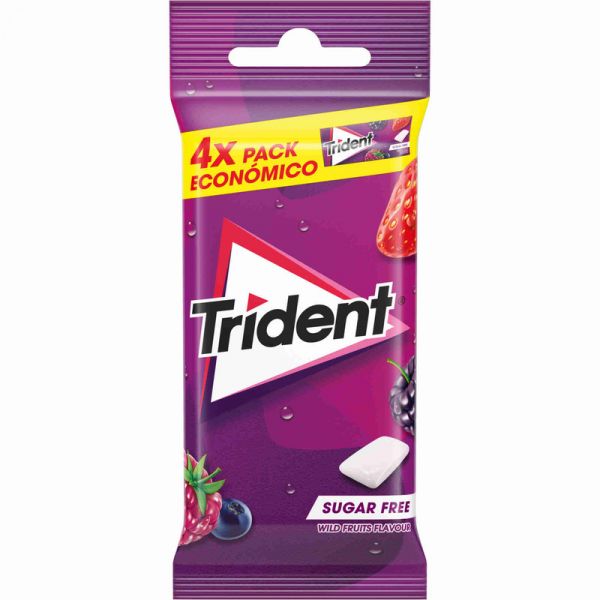 Trident Pastilhas Elásticas Frutos Silvestres 4x14g