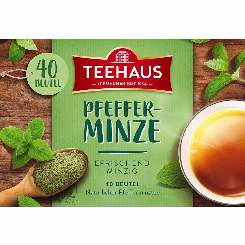 Teehaus Tee Pfefferminze 40x1,75g=70g MHD:30.8.26