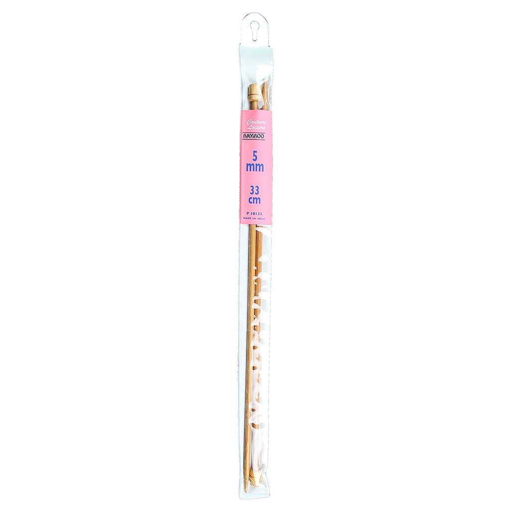 Aguilles à tricoter en bambou N°5 33cm
