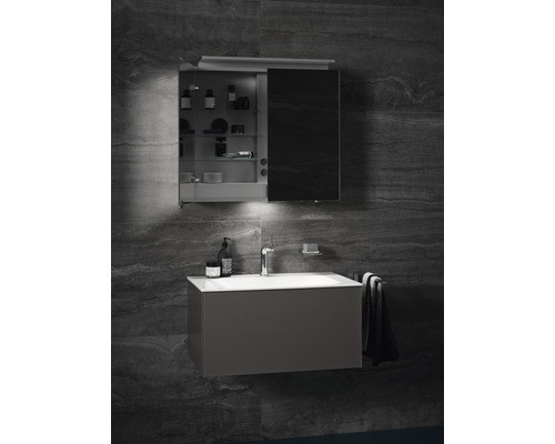 KEUCO Royal L1 spiegelkast, 65 x 15 x 74,2 cm, gespiegeld, 2-deurs, LED, IP24