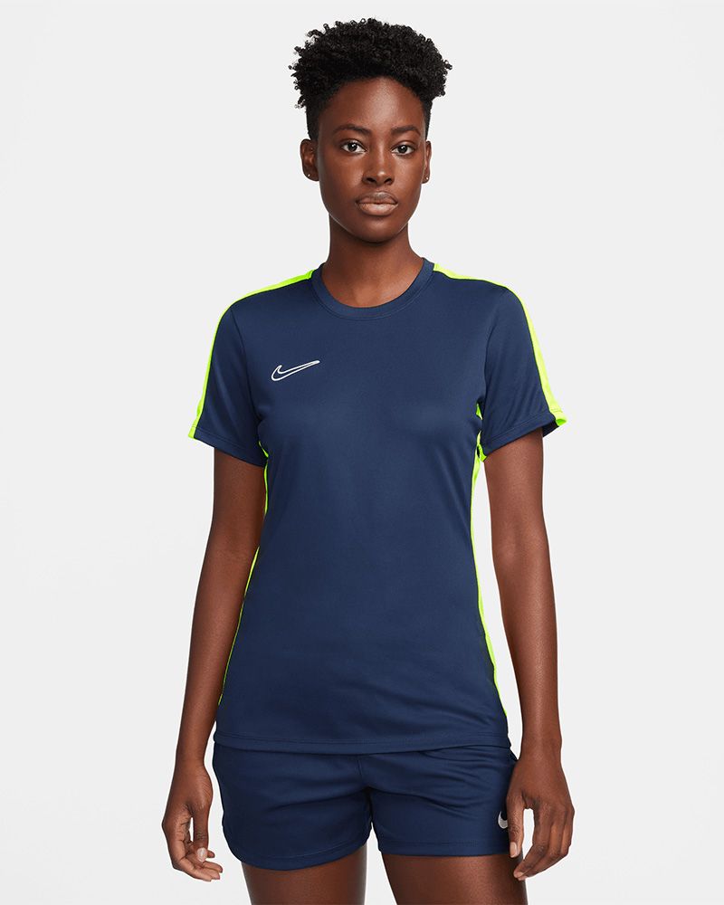 Maillot d'entraînement Nike Academy 23 Bleu Marine & Jaune Fluo pour femme