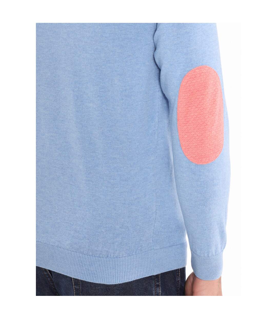 Pull col rond a coudières
