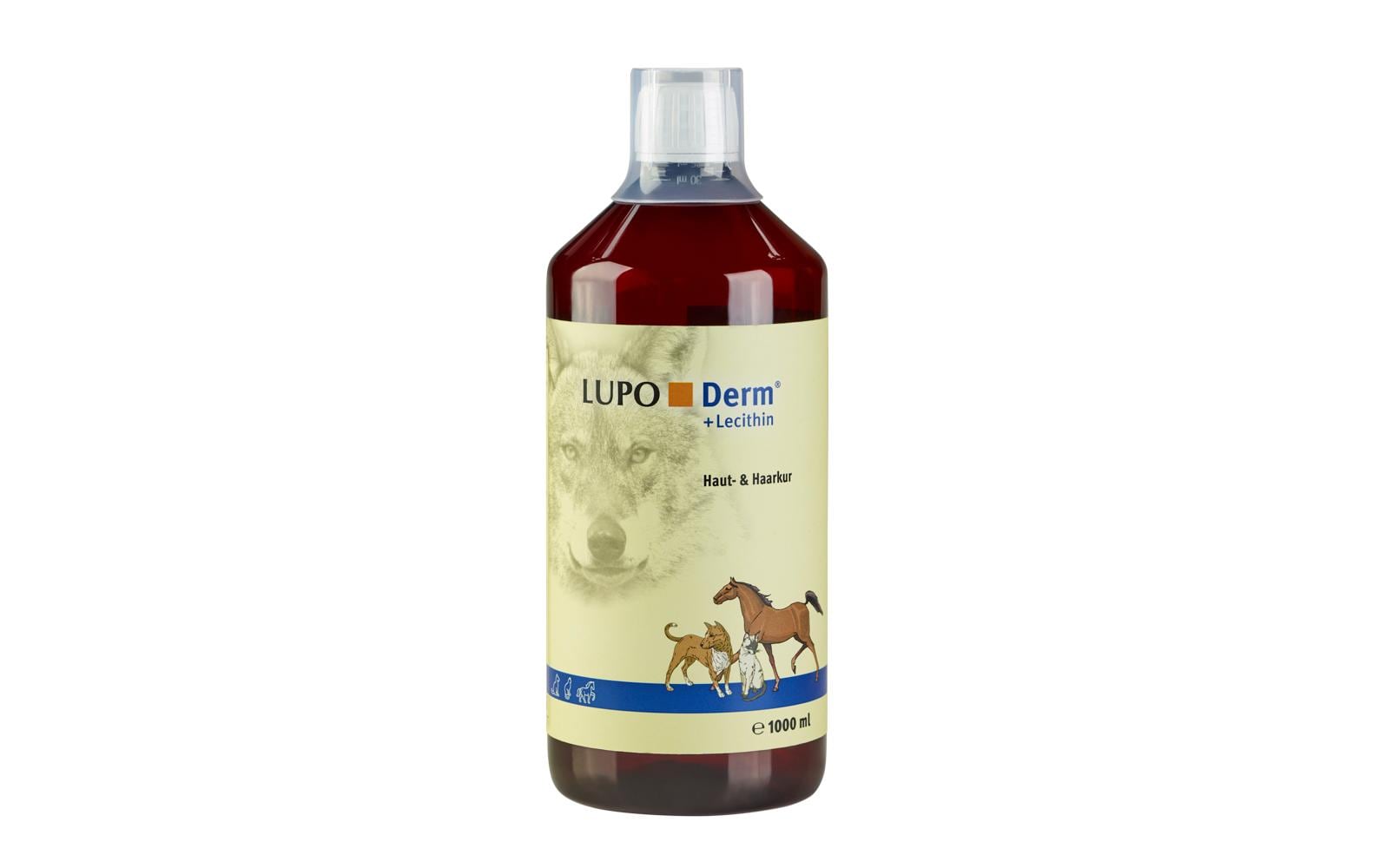 Hunde-Nahrungsergänzung Derm, 1000 mlErgänzungsfuttermittel für Hunde, Katzen und Pferde