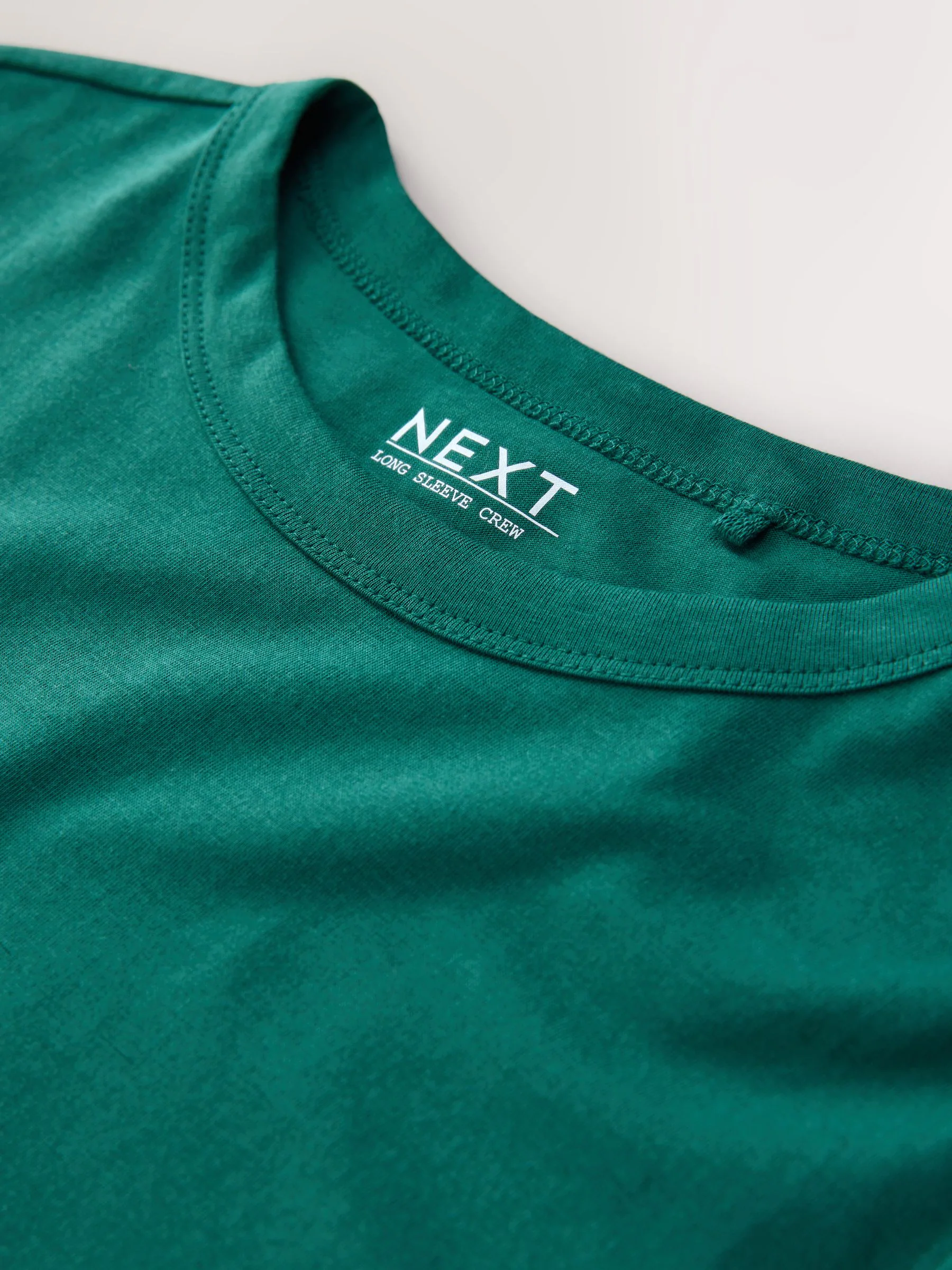 Groen - 100% katoenen T-shirt met lange mouwen