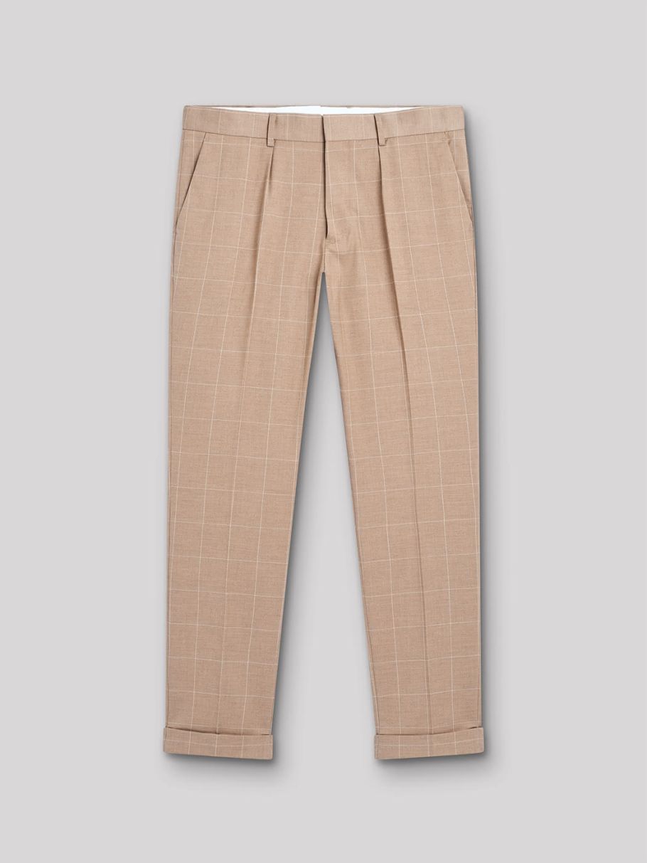 Pantalon coordonnable slim à carreaux