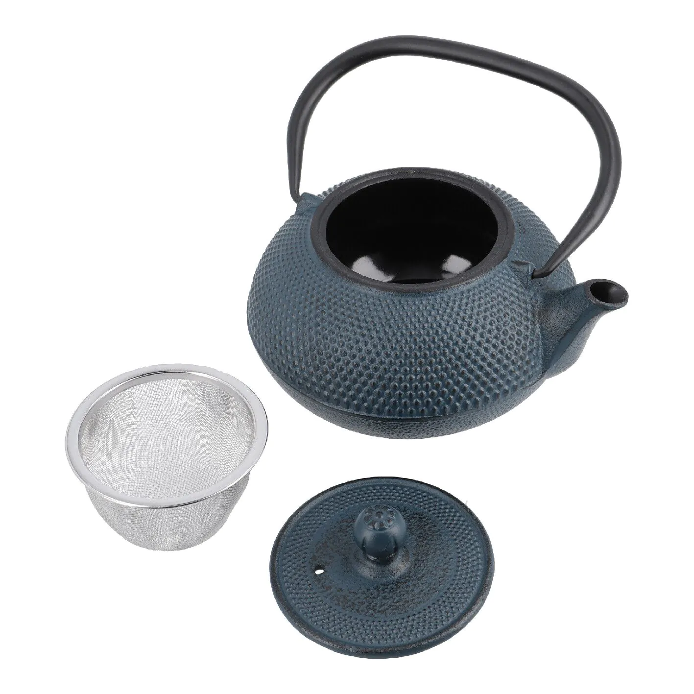 Teekanne gusseisern, blau, 0,8 L