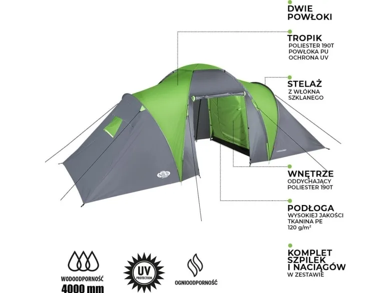 Nils Extreme NC6031 vandretelt HIGHLAND NILS CAMP campingtelt