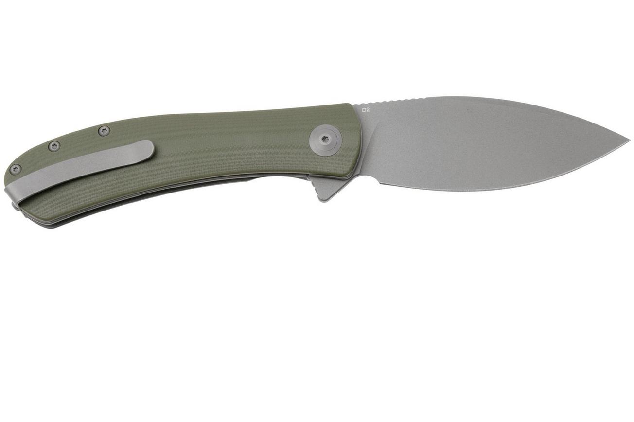 Trollsky Knives Mandu XL MT003-XL Dark Bead Blast D2, OD-Green G10 zakmes