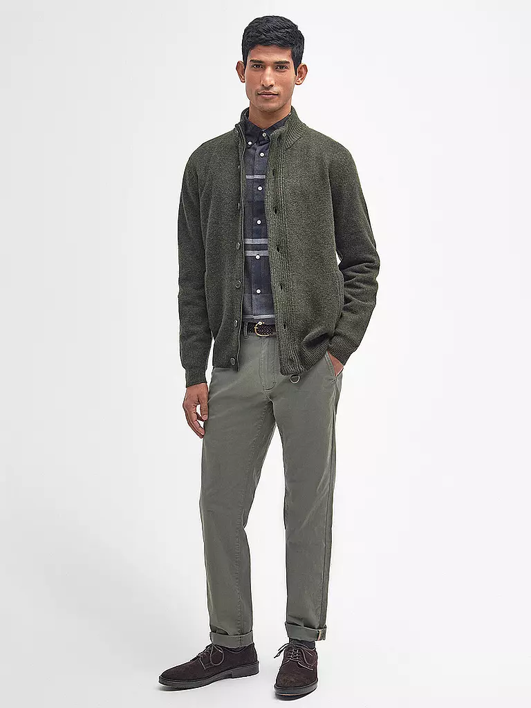BARBOUR Strickjacke ESSENTIAL olive