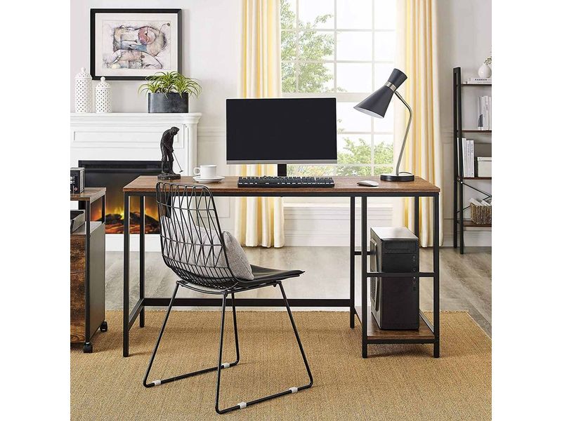 Songmics Tisch LWD55X Vintagebraun-Schwarz Industrie-Look Schreibtisch