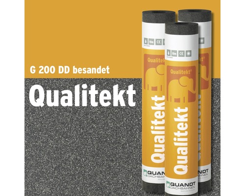 Quandt Bitumen Dakvilt Qualitekt® G200 DD-8 geschuurd grijs 10 x 1 m rol = 10 m²
