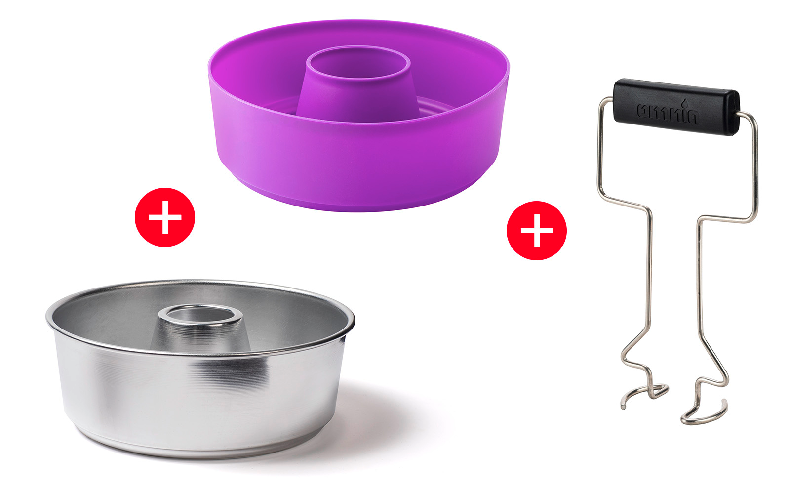 Omnia Maxiform 3 Liter Set 3-teilig (inkl. Silikonbackform & Tragegriff)