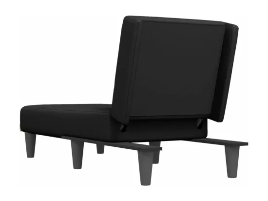 Prolenta Premium - Chaise longue noir tissu