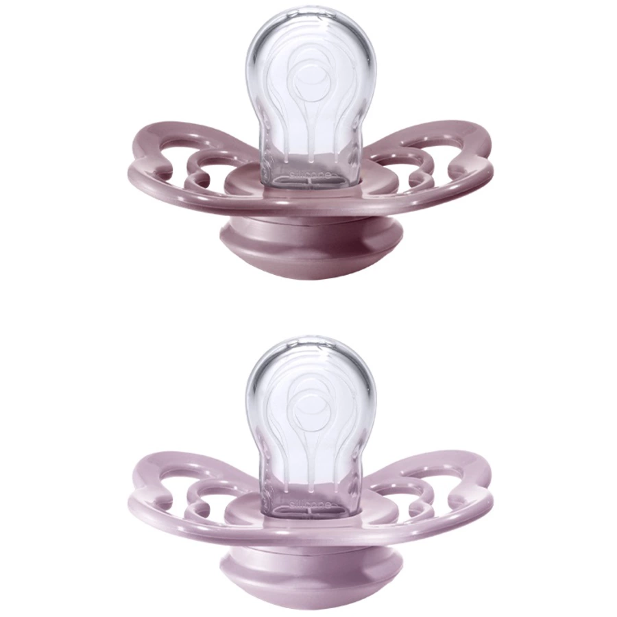 BIBS® Schnuller Supreme Dusky Lilac  Heather Silikon 0-6 Monate, 2 Stk.