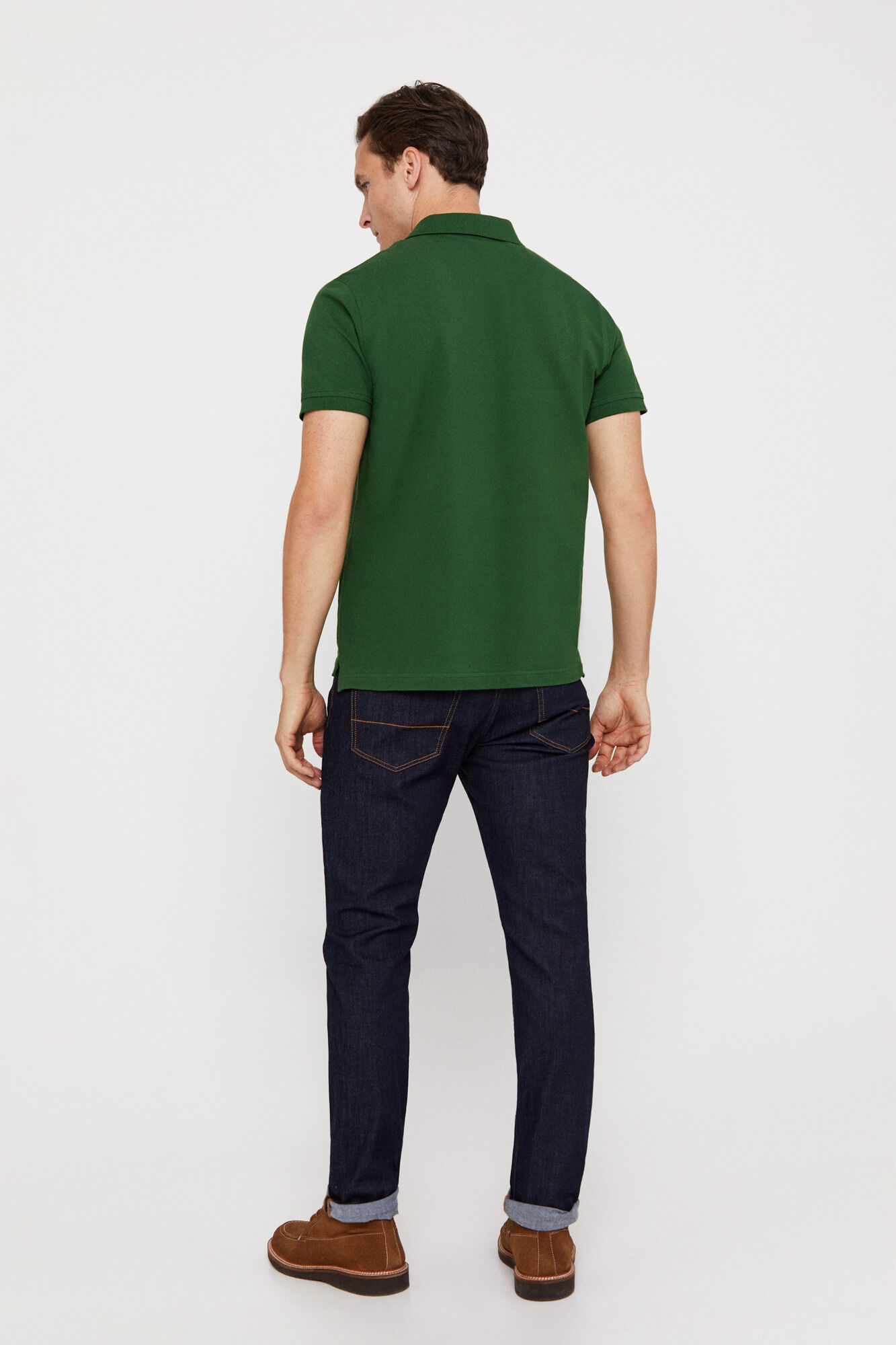 Polo piqué com logo - Verde
