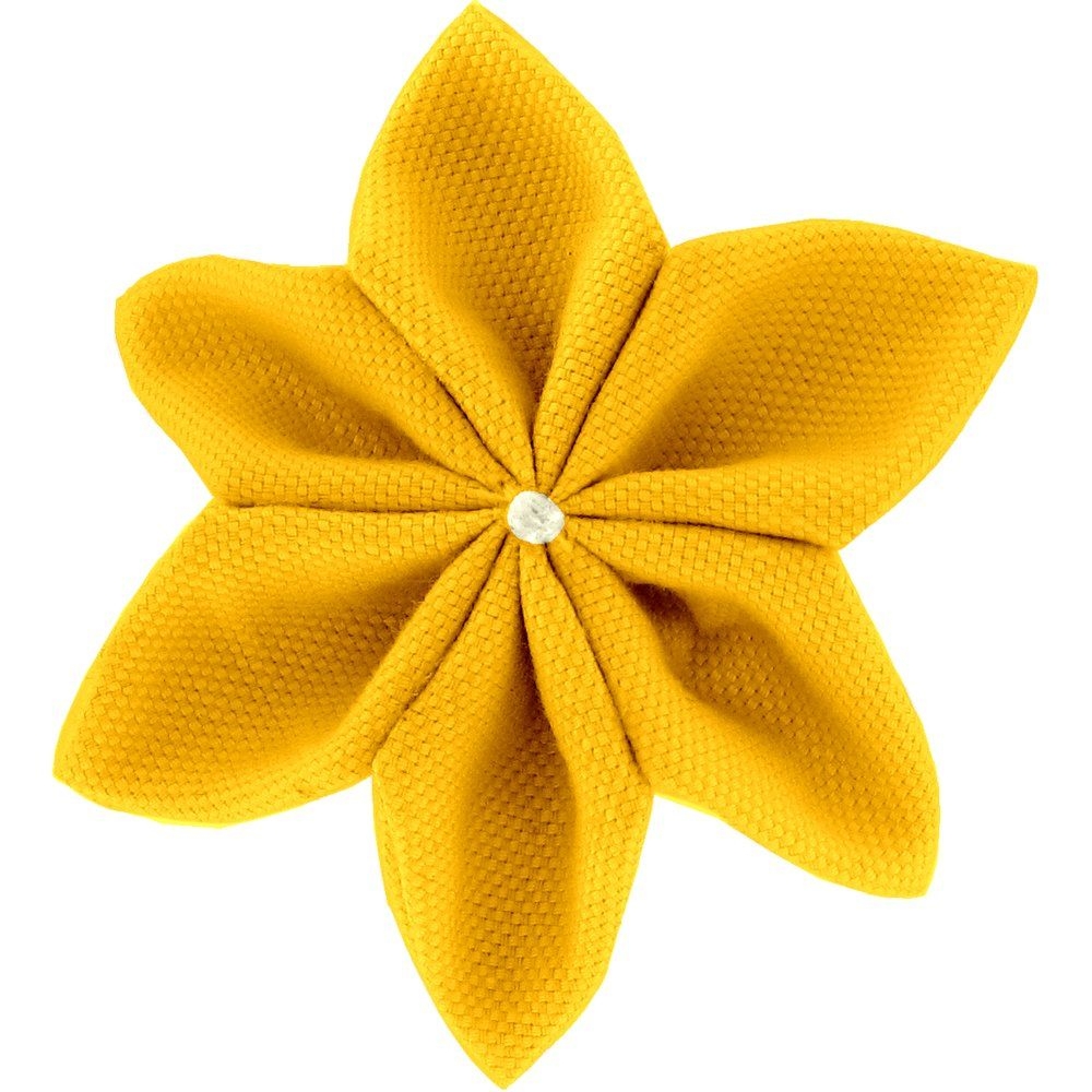 Barrette Fleur Étoile 4 Jaune Ocre