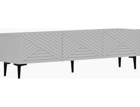 CONCEPT1 - Meuble TV Felix blanc 160 x 31,4 x h44,1 cm