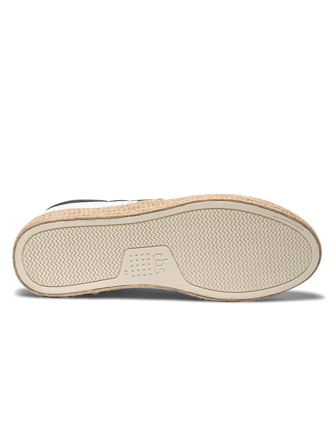 Tennis Homme En Toile Blanche Et Marine