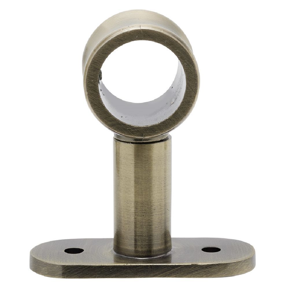 Support court métal cuivré pour tringle à rideau Ø2xL11,4cm