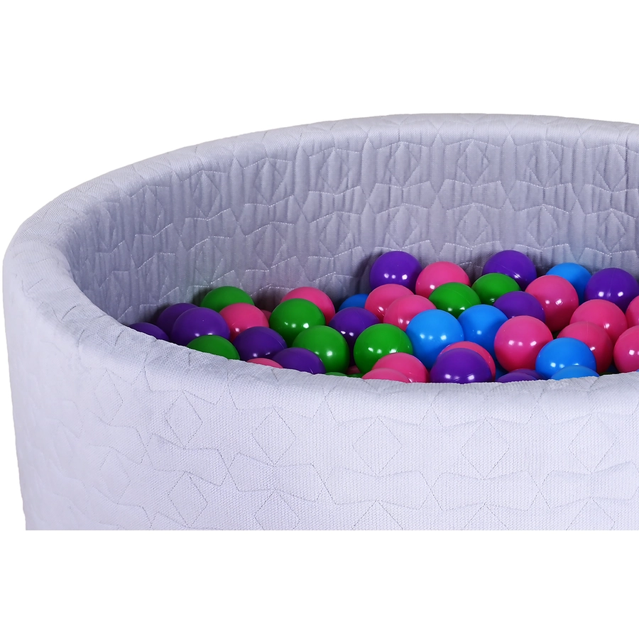 knorr toys® Bällebad soft - Cosy geo grey 300 balls softcolor