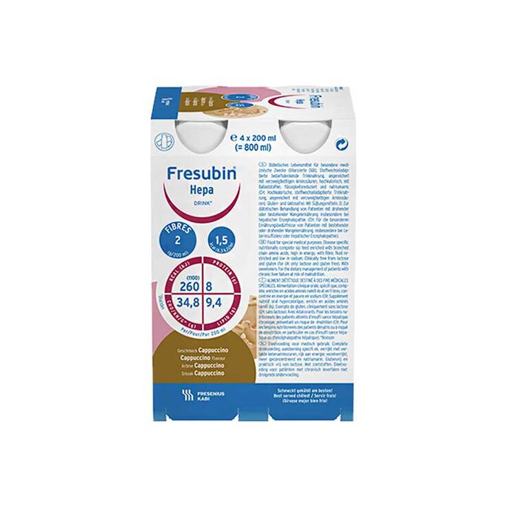 Fresubin Hepa Drink Cappuccino Trinkflasche, 6X4X200 ml