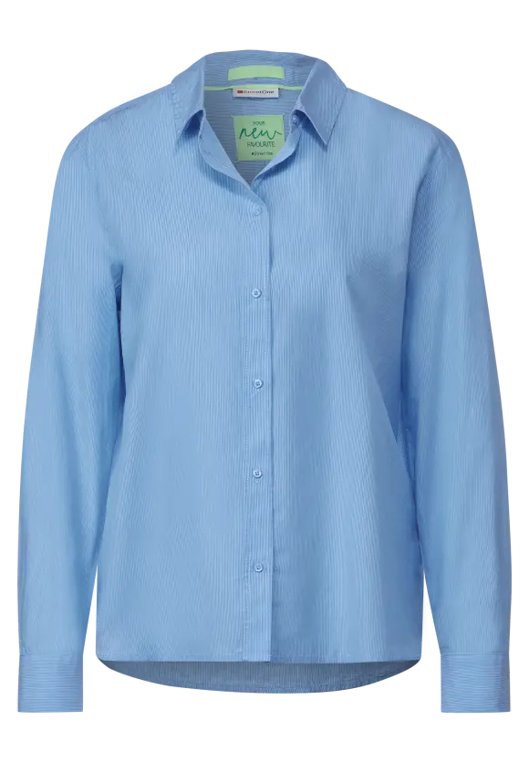 Streifen Hemdbluse - frozen sea blue