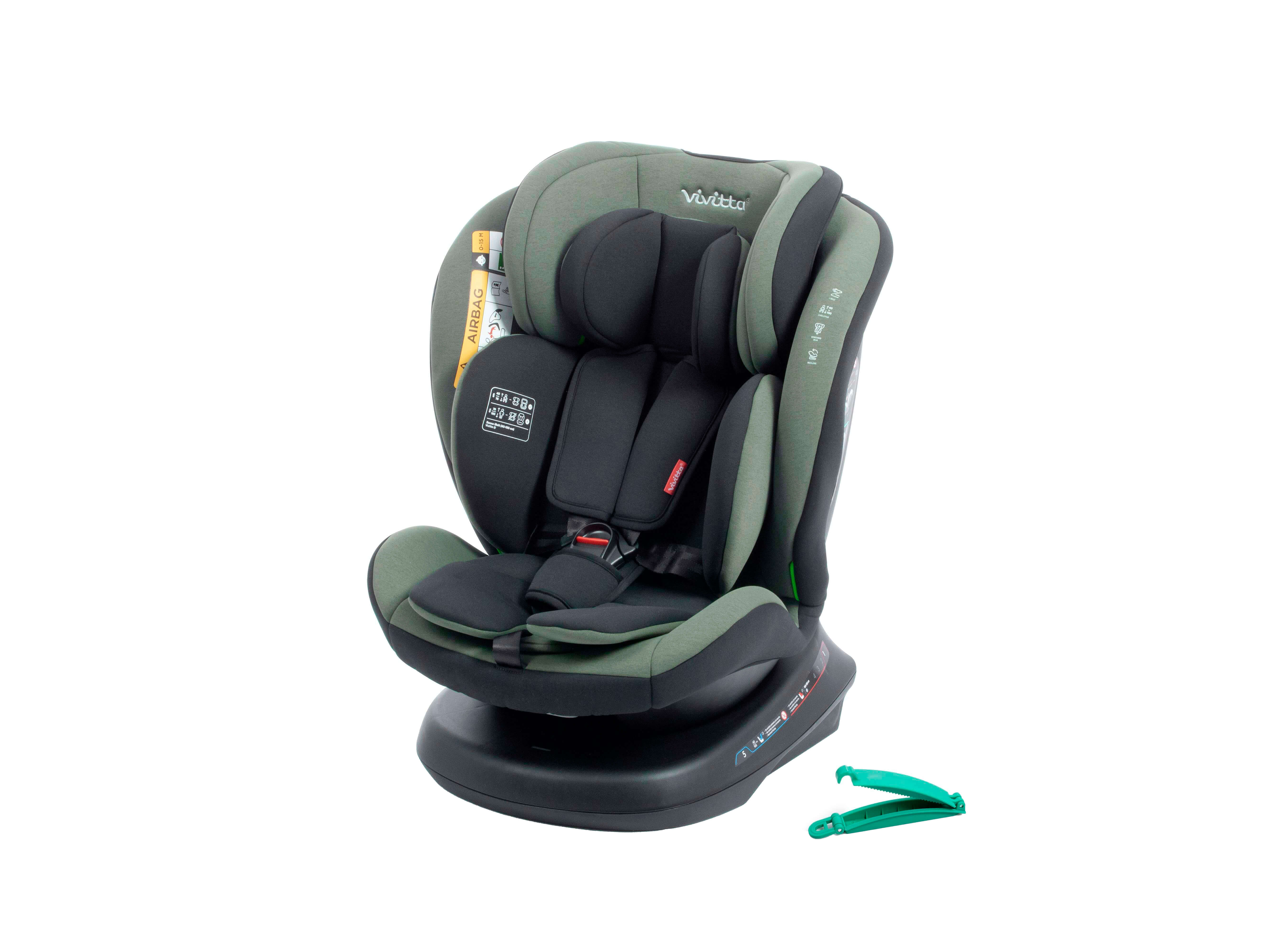CADEIRA AUTO VIVITTA ROTATIVA VERDE 40-150CM